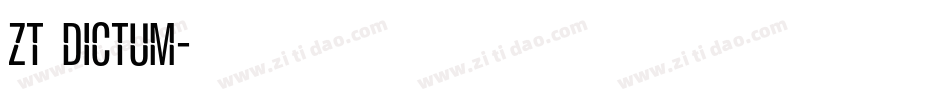 ZT  Dictum字体转换